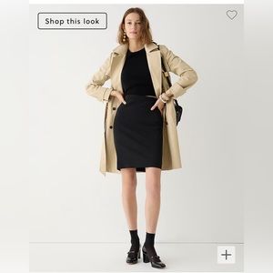 J.Crew 100% wool black No. 2 pencil skirt, size 2
